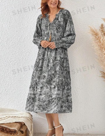 Rochie maxi Shein Curve+, mix culori
