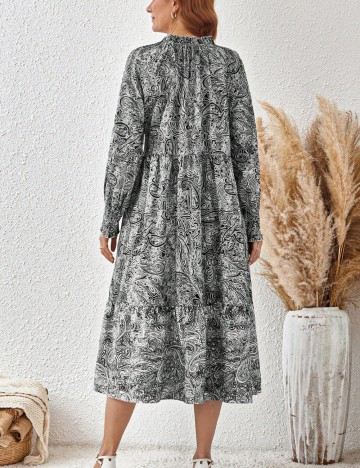 Rochie maxi Shein Curve+, mix culori
