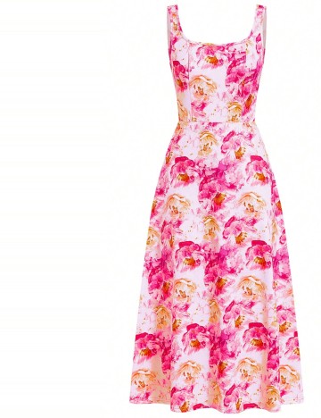 Rochie midi Shein, mix culori