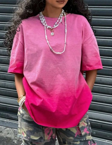 Tricou Shein Curve+, roz