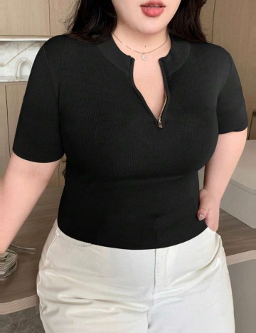 Tricou Shein Curve+, negru