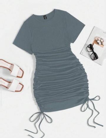Rochie mini Shein Curve+, gri