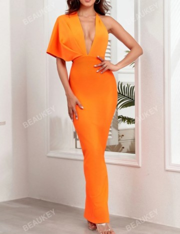 Rochie maxi Shein, portocaliu