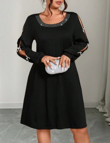 Rochie midi Shein Curve+, negru