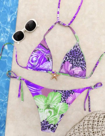 Costum de baie Shein, mix culori