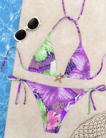Costum de baie Shein, mix culori