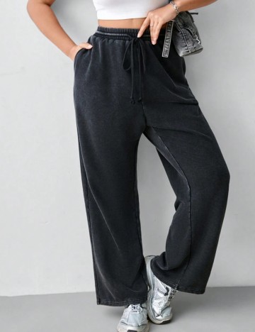 Pantaloni Shein Curve+, negru
