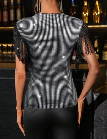 Top Shein, argintiu