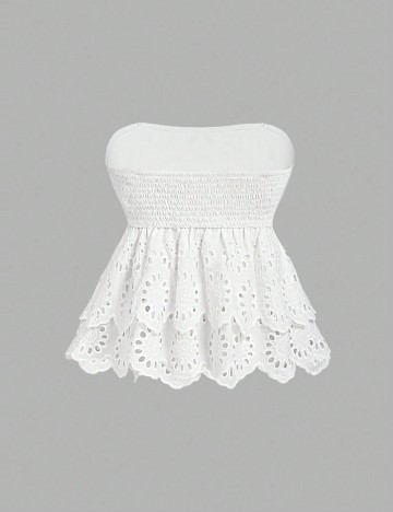 Top Shein Curve+, alb
