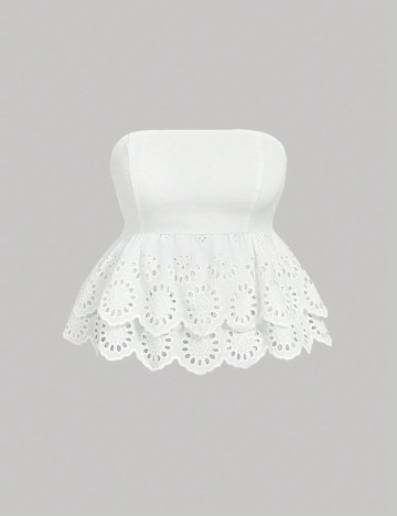 Top Shein Curve+, alb