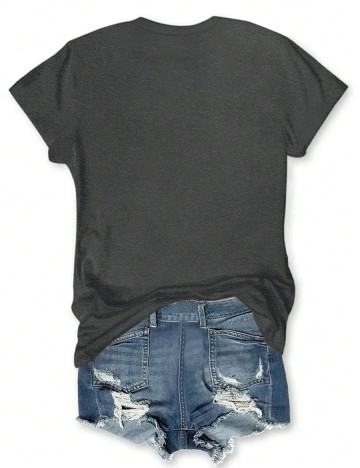 Tricou Shein Curve+, gri
