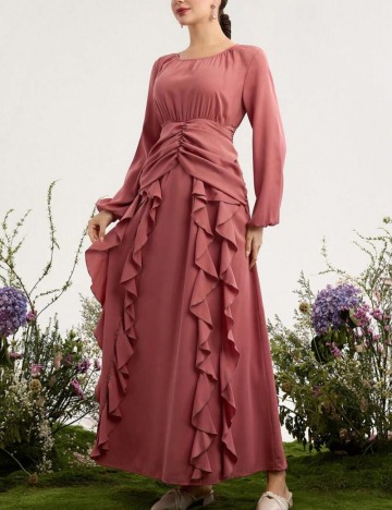 Rochie maxi Shein, cărămiziu