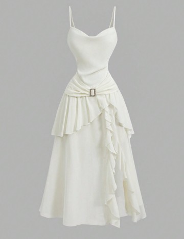 Rochie midi Shein, crem