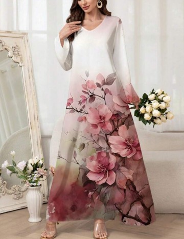 Rochie maxi Shein, mix culori
