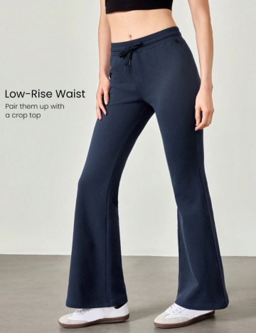 Pantaloni GLOWMODE by Shein, bleumarin