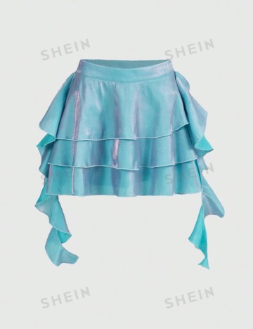 Fustă mini Romwe by Shein, albastru