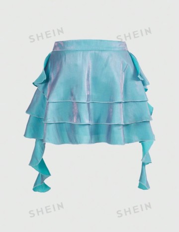 Fustă mini Romwe by Shein, albastru