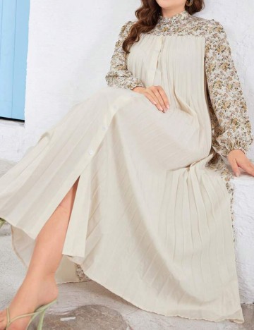 Rochie tip cămașă Shein Curve+, crem