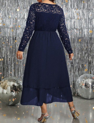 Rochie midi Shein Curve+, albastru