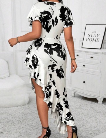 Rochie maxi Shein Curve+, mix culori