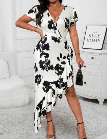 Rochie maxi Shein Curve+, mix culori
