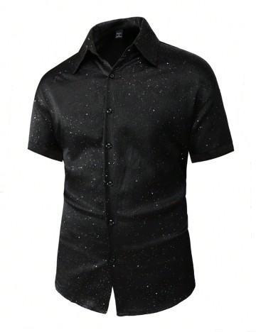 Cămașă cu mânecă scurtă MANFINITY by Shein, negru