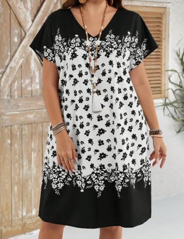 Rochie mini Shein Curve+, mix culori