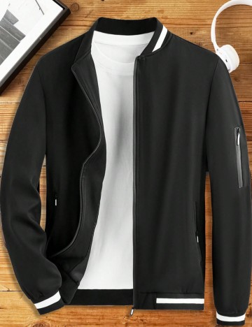 Jachetă MANFINITY by Shein, negru