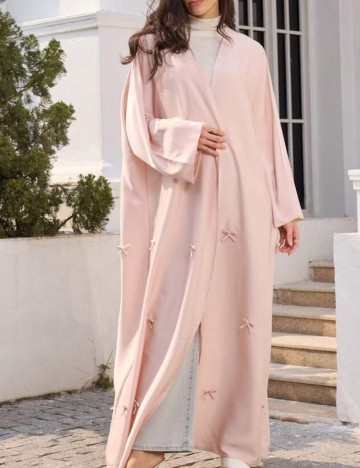 Cardigan lung Shein, roz