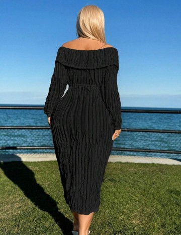 Rochie maxi Shein Curve+, negru