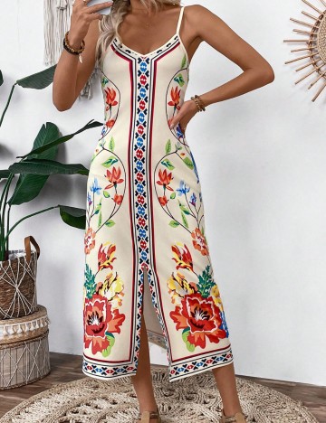Rochie maxi Shein, mix culori
