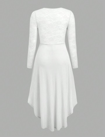 Rochie midi Shein Curve+, alb