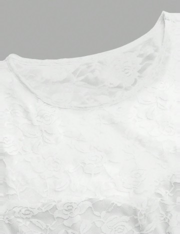 Rochie midi Shein Curve+, alb