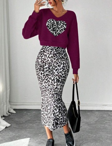 Set rochie și bluză Shein, mix culori