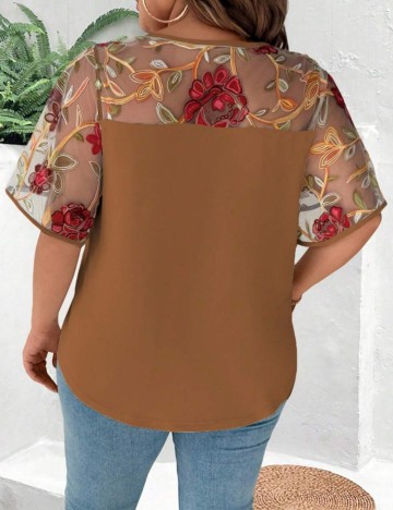 Tricou Shein Curve+, maro