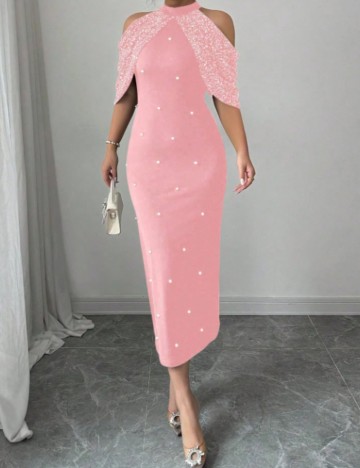 Rochie midi Shein, roz