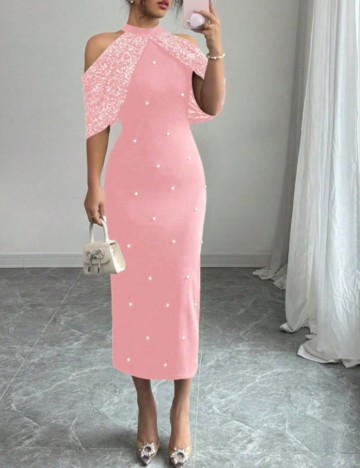 Rochie midi Shein, roz