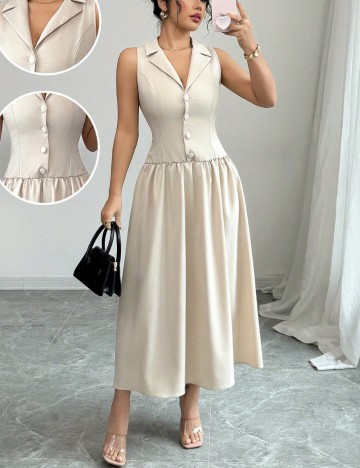 Rochie midi Shein, bej