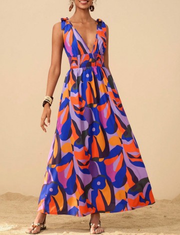 Rochie maxi Shein, mix culori
