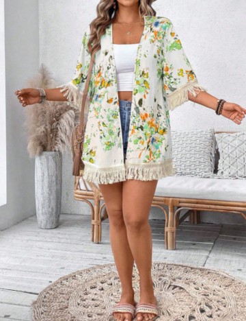 Cardigan Shein Curve+, mix culori