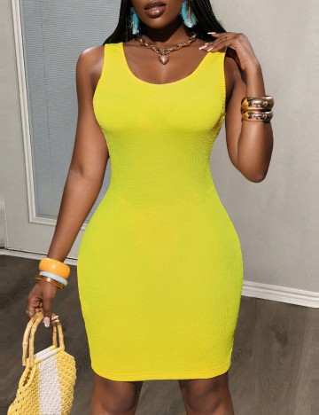 Rochie midi Shein, galben