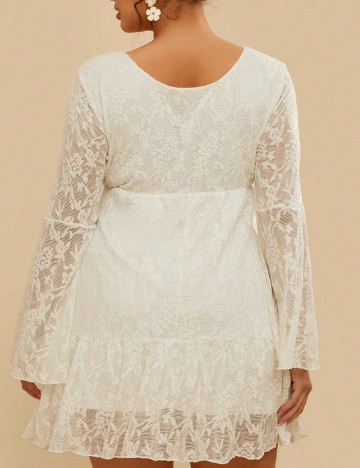 Rochie mini Shein Curve+, crem
