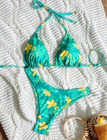 Costum de baie Shein, mix culori