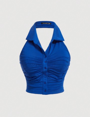 Top Shein Curve+, albastru