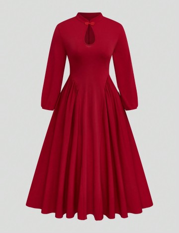 Rochie maxi Shein Curve+, roșu
