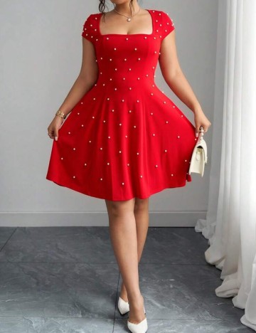 Rochie mini Shein Curve+, roșu