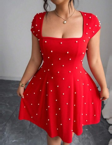Rochie mini Shein Curve+, roșu