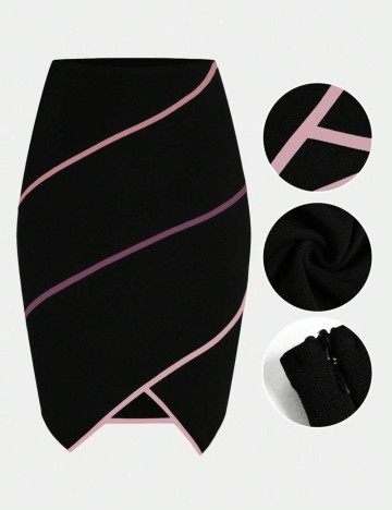 Fustă mini Shein Curve+, negru