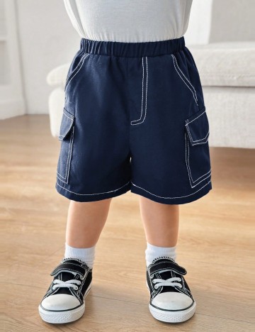 Pantaloni scurți Shein, albastru