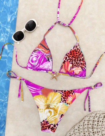 Costum de baie Shein, mix culori